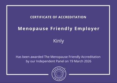 Kinly Menopause Friendly Employer Accreditation
