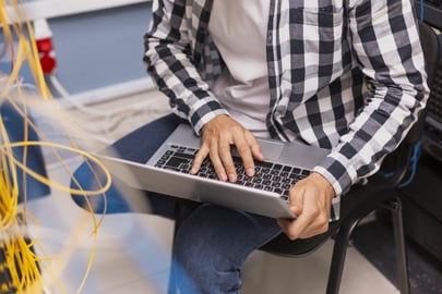 person-working-laptop-high-angle-view