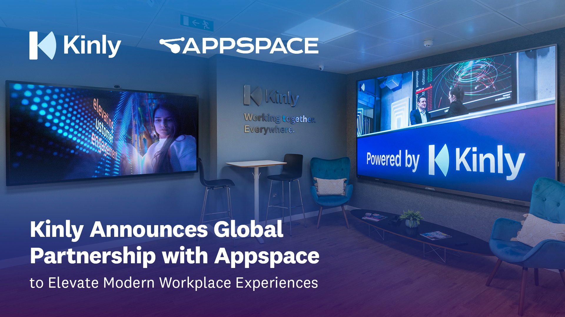 Kinly global partnership with Appspace
