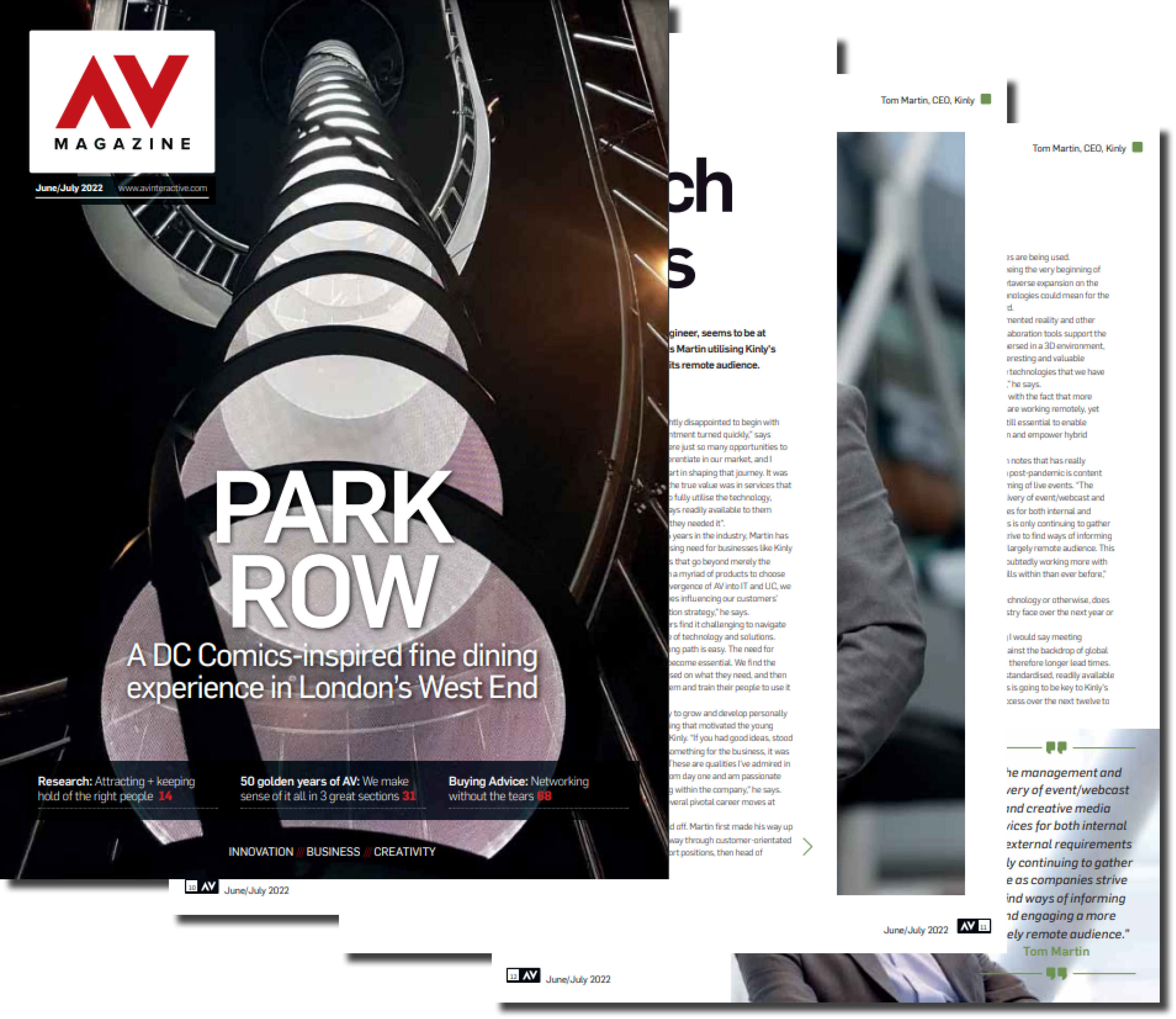 Tom Martin interview with AV Mag blog image